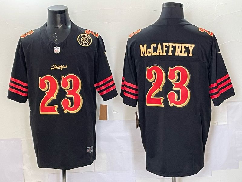 Men Nike San Francisco 49ers #23 Mccaffrey black 5th generation Limited NFL 2025 Jersey 0063->san francisco 49ers->NFL Jersey